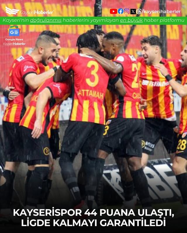 Kayserispor, Süper Lig'de Kalmayı Garantiledi