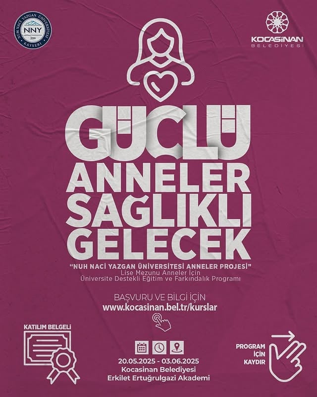 Kocasinan Belediyesi'nden Anneler İçin Üniversite Destekli Eğitim Programı