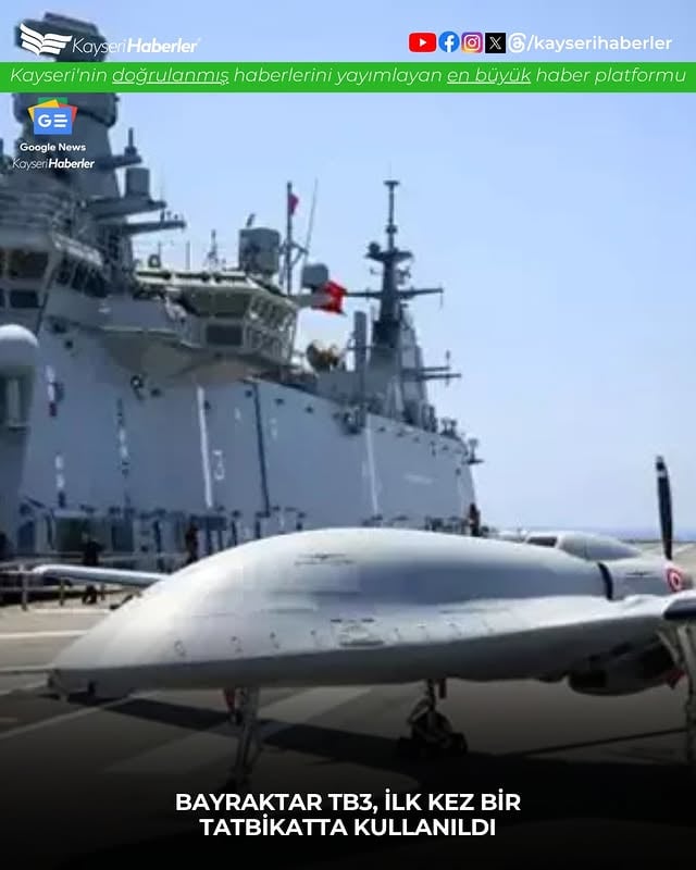 Bayraktar TB3, TCG Anadolu'dan Kısa Pistli Kalkış İniş Başarısını Sergiledi