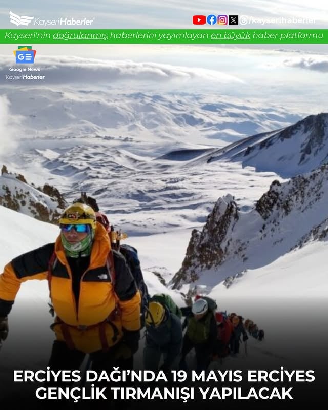 Erciyes Dağı'nda Genç Dağcılar Tarihi Tırmanışa Hazırlanıyor