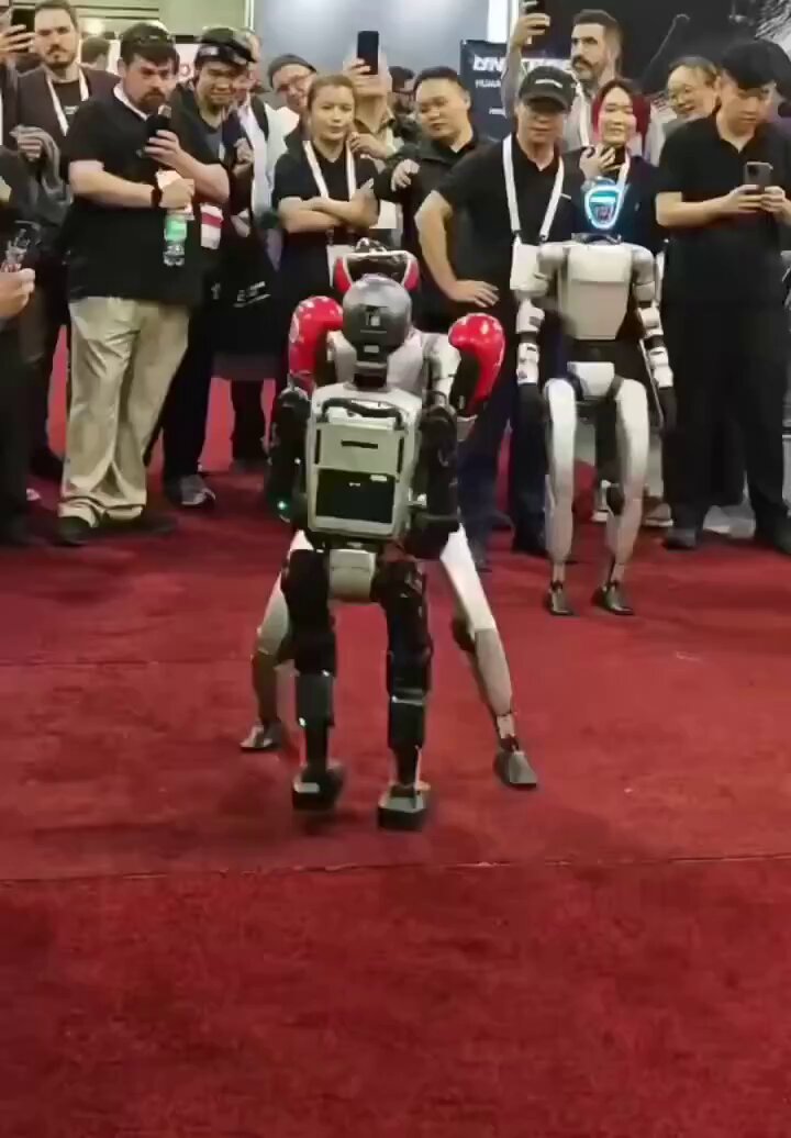 Çin'de Teknoloji Fuarında Robot Dövüşü Yaşandı