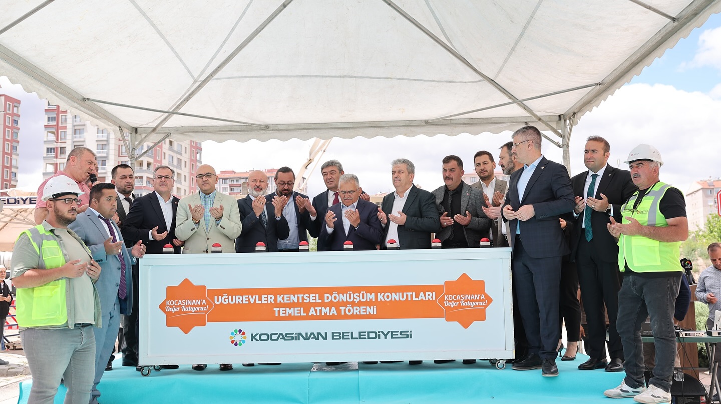 Kocasinan Belediyesi Uğurevler'de Kentsel Dönüşüm Konutları İçin Temel Attı