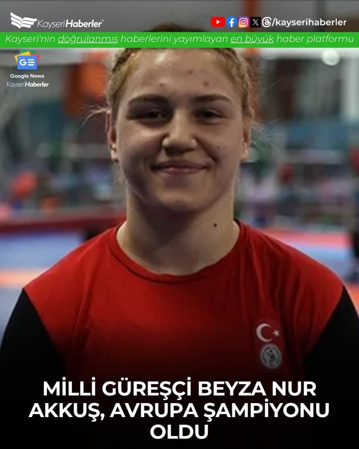 Kayserili Beyza Nur Akkus Avrupa Güreş Şampiyonu Oldu
