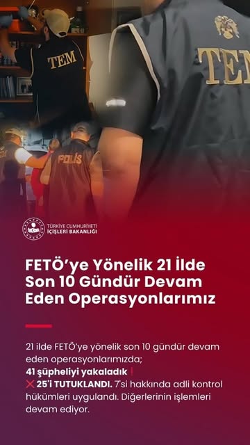 21 İlde FETÖ Operasyonu: 41 Şüpheli Gözaltına Alındı