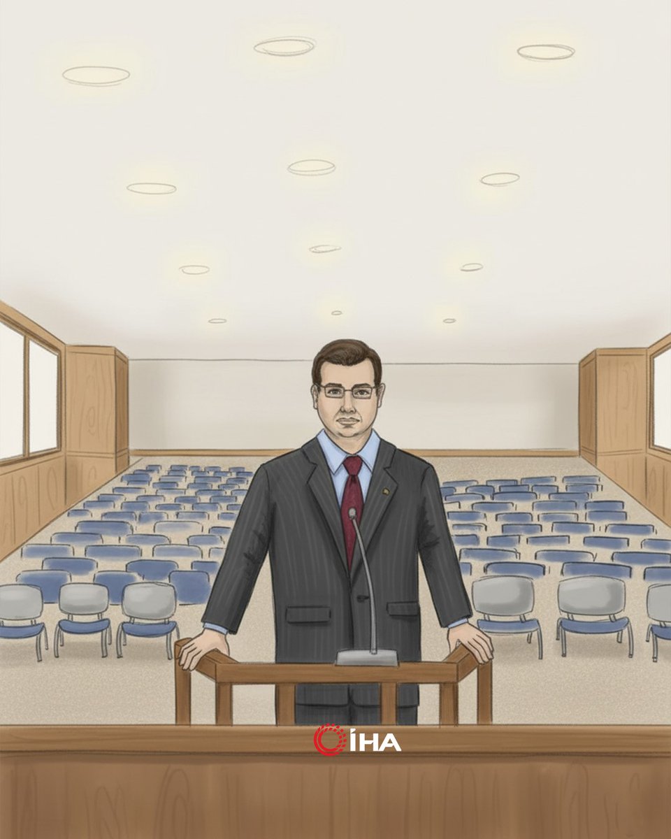 Adliye Ressamı Ekrem İmamoğlu'nun Duruşmasını Resmetti