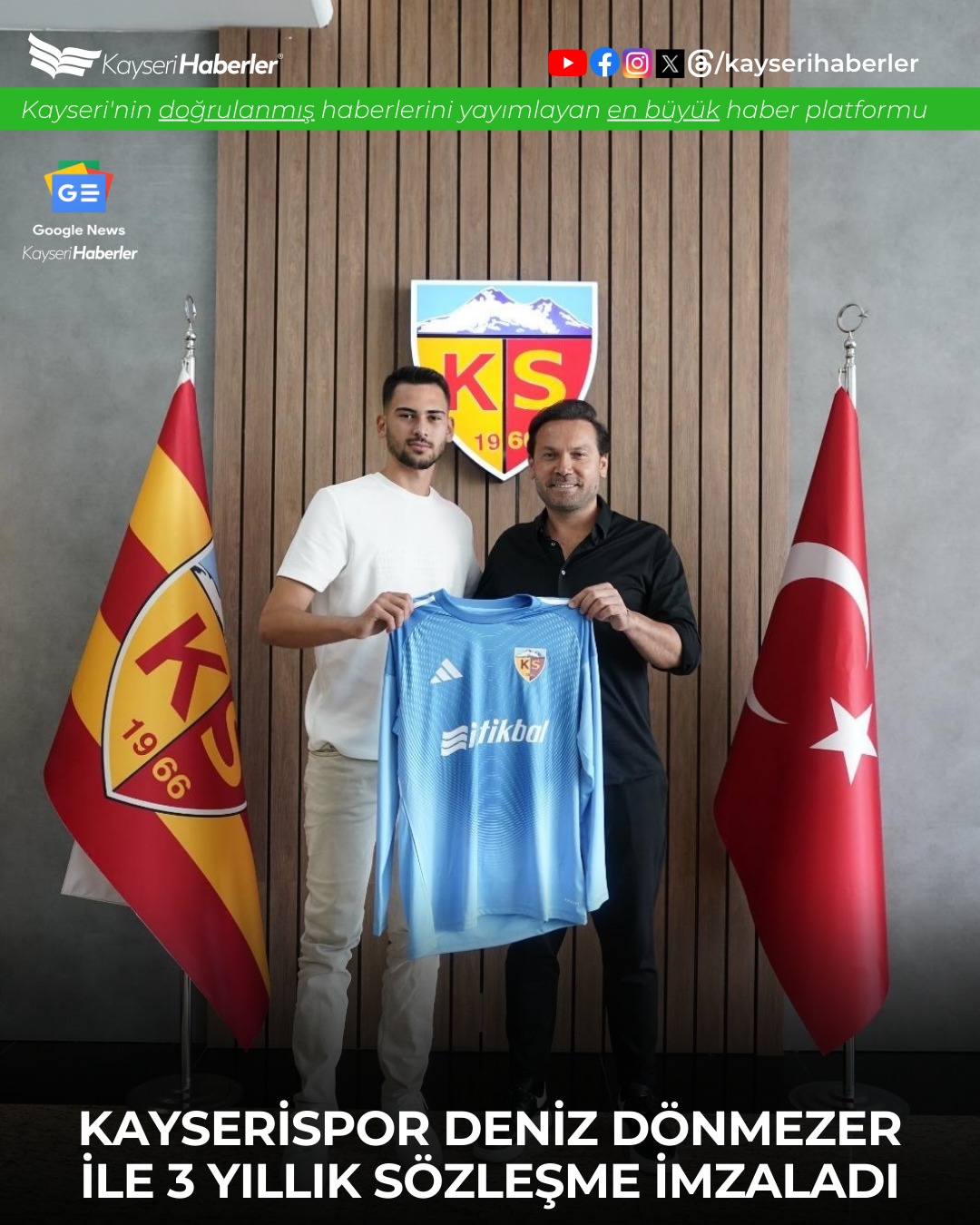 Kayserispor Kadrosunu Güçlendirdi: Deniz Dönmezer Transferi