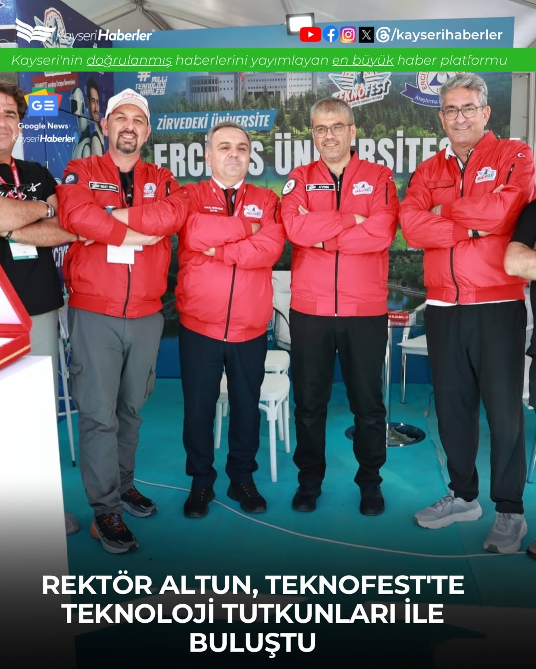 TEKNOFEST 2025'te Erciyes Üniversitesi Rektörü Teknoloji Tutkunlarıyla Buluştu