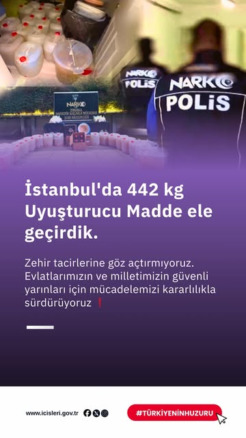İstanbul'da Büyük Uyuşturucu Operasyonu: 442 Kg Metamfetamin Ele Geçirildi