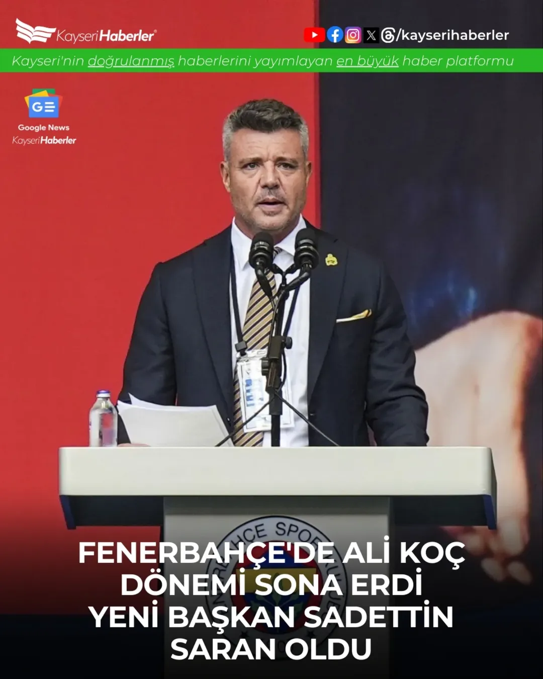 Sadettin Saran Fenerbahçe'nin Yeni Başkanı Oldu