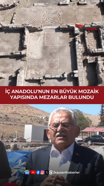 Kayseri'de İç Anadolu'nun En Büyük Mozaik Yapısı Keşfedildi