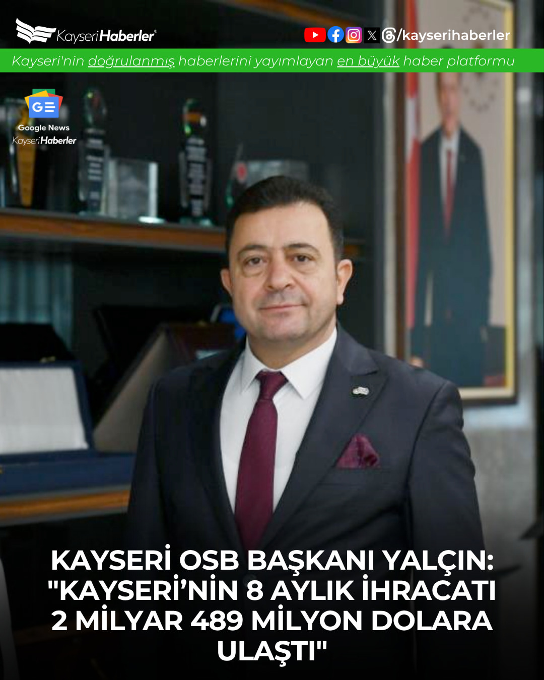 Kayseri'de Ağustos Ayı İhracatı Düştü: OSB Başkanı Yalçın'tan Açıklama