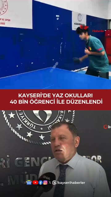 Kayseri'de Yaz Spor Okullarına 40 Bin Öğrenci Katıldı