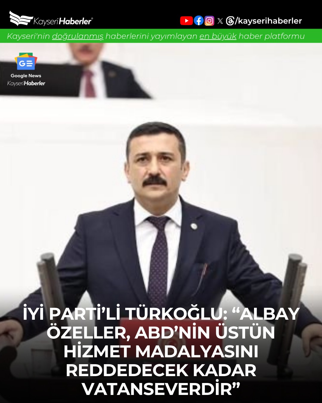 Emekli Albay Orkun Özeller'in ABD Madalyasını Reddettiği Açıklandı