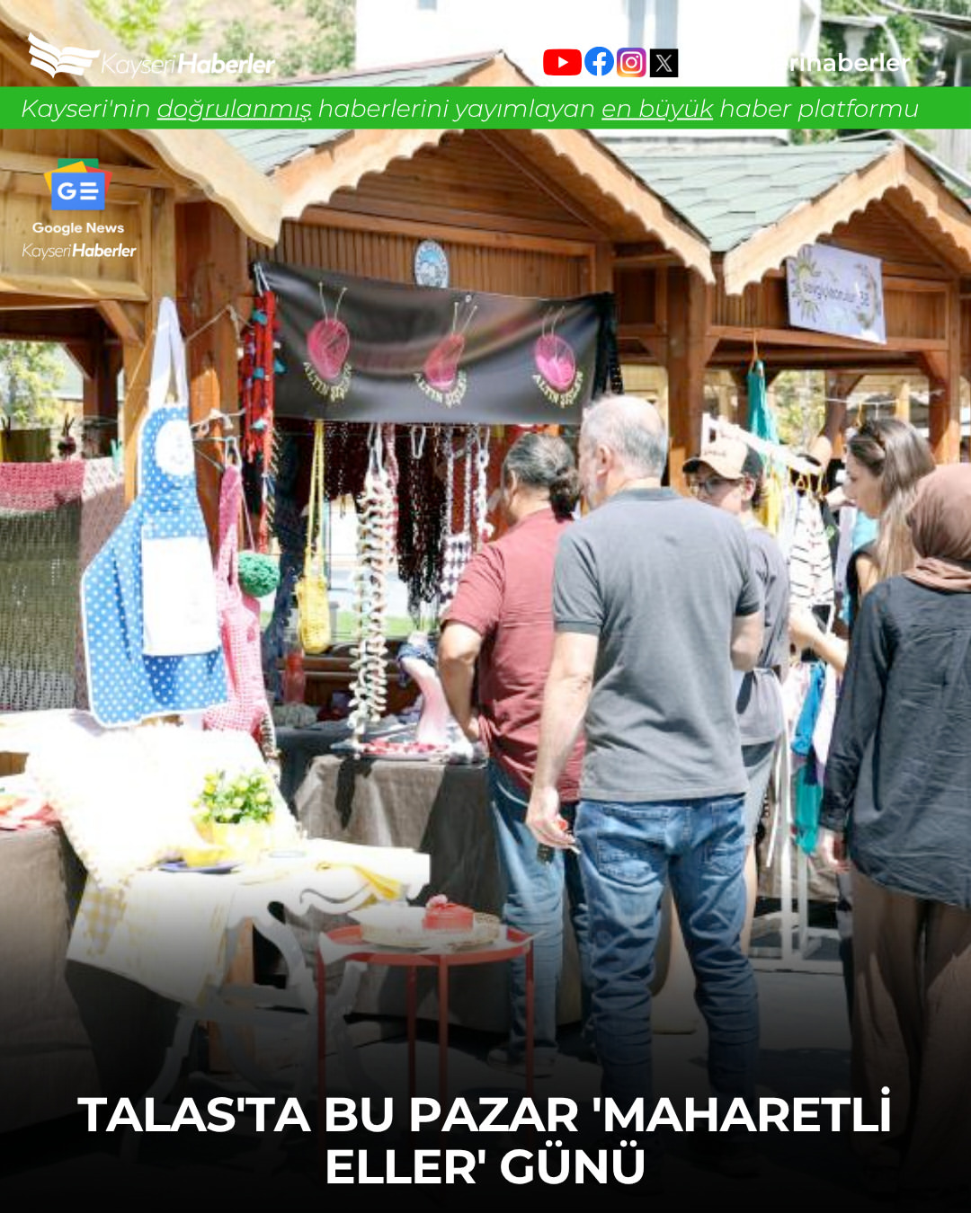 Kayseri Talas'ta Maharetli Eller Kadın Üretici Pazarı Ekim Ayında Açılıyor