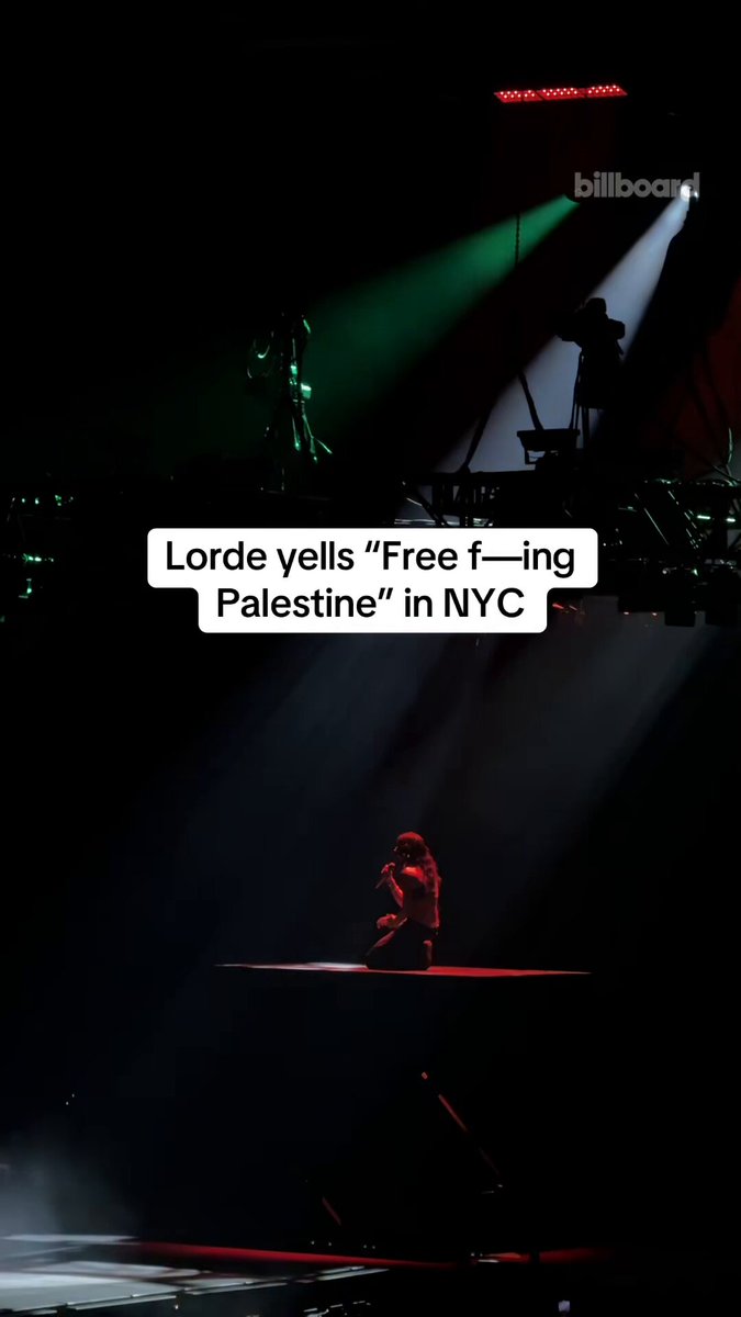 Lorde Sahnesini Filistin Bayrağı Renkleriyle Aydınlattı