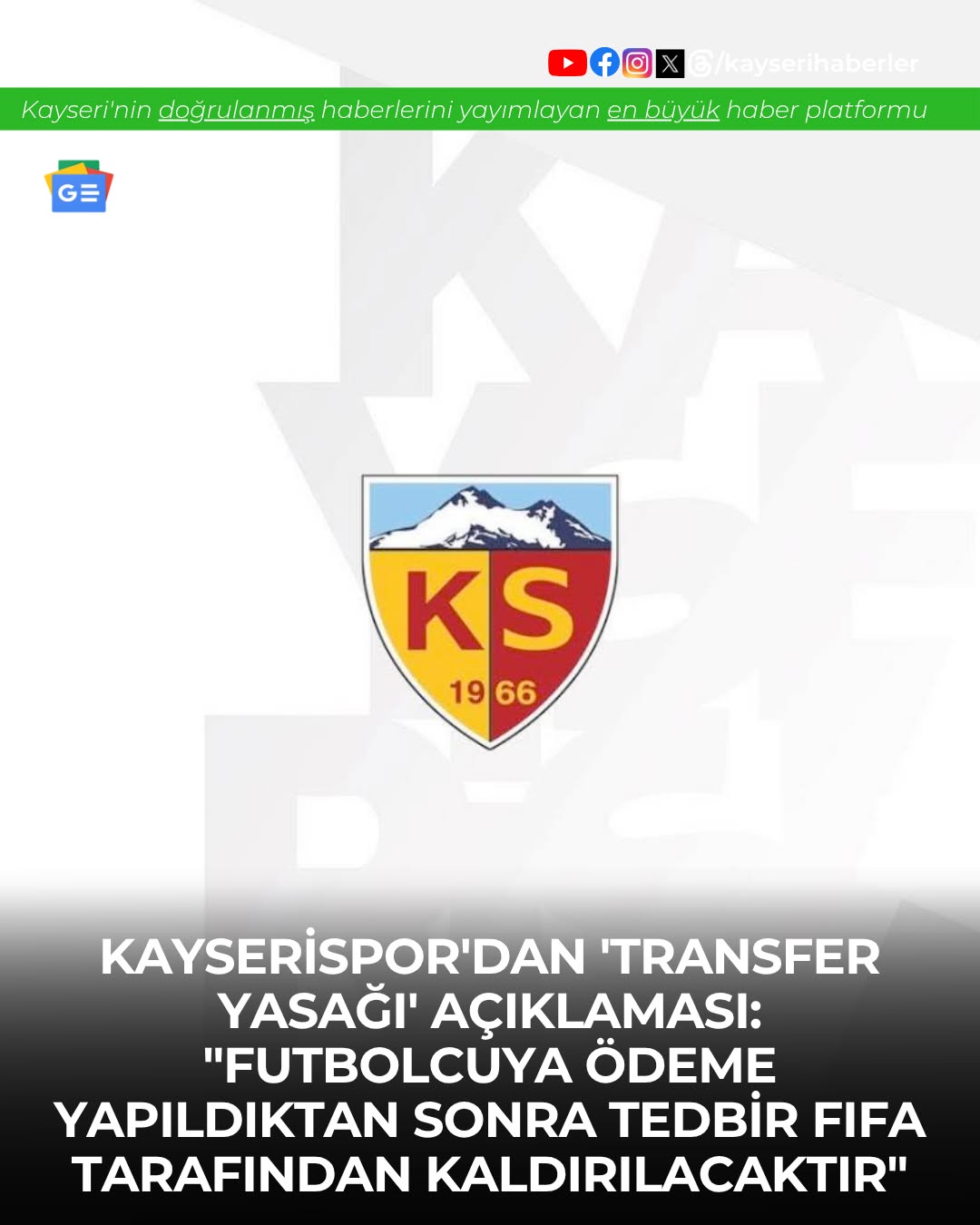 Kayserispor'dan FIFA Transfer Yasağı Açıklaması: Silviu Lung Alacağı İle İlgili