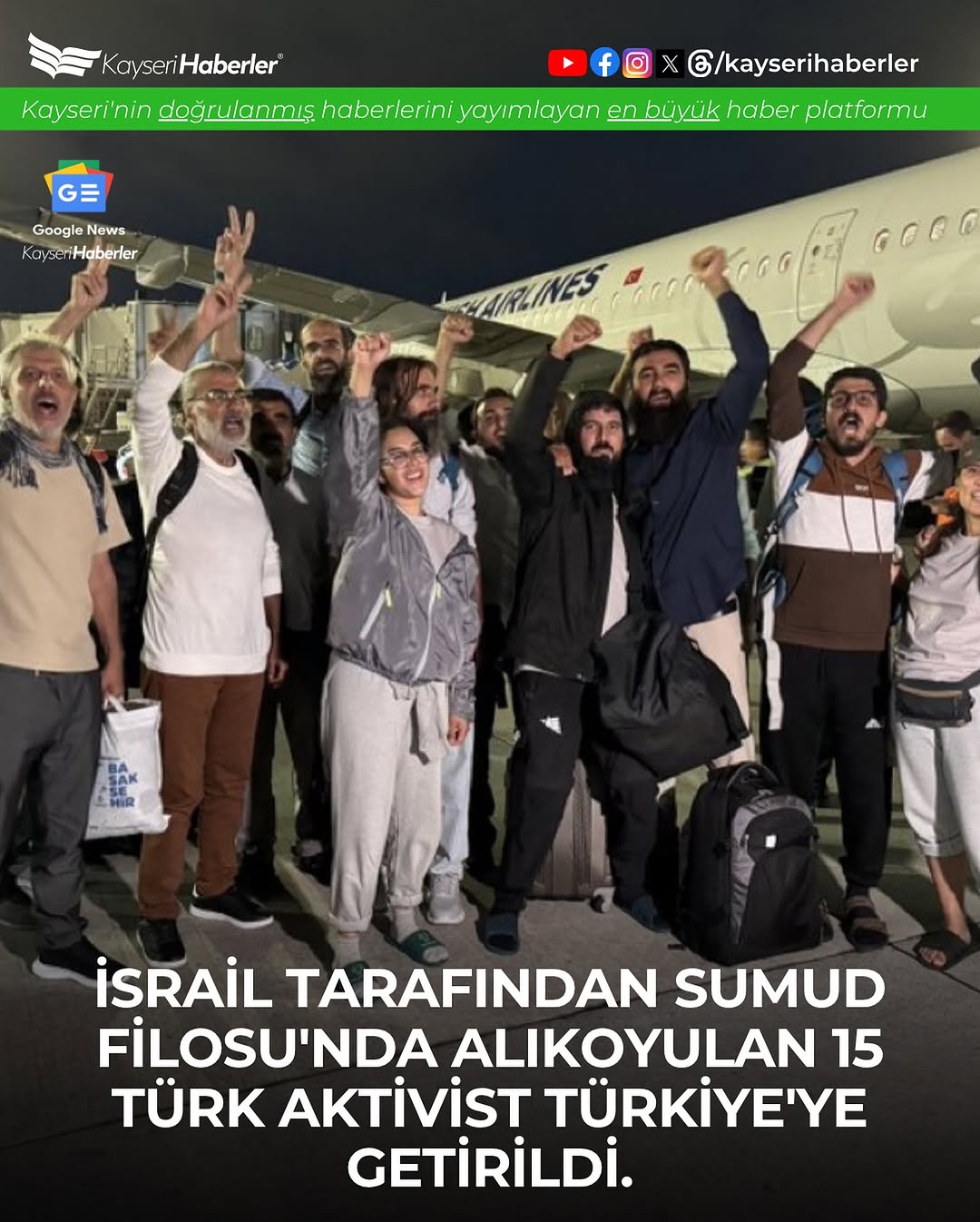 Sumud Filosu'ndaki Türk Aktivizler Türkiye'ye Getirildi