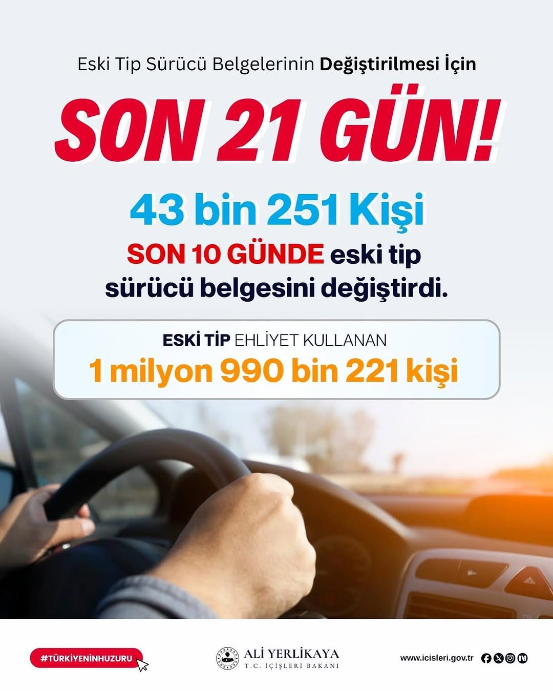 Eski Tip Sürücü Belgeleri için 31 Ekim Son Tarih: 2 Milyona Yakın Belge Yenilenmeyi Bekliyor