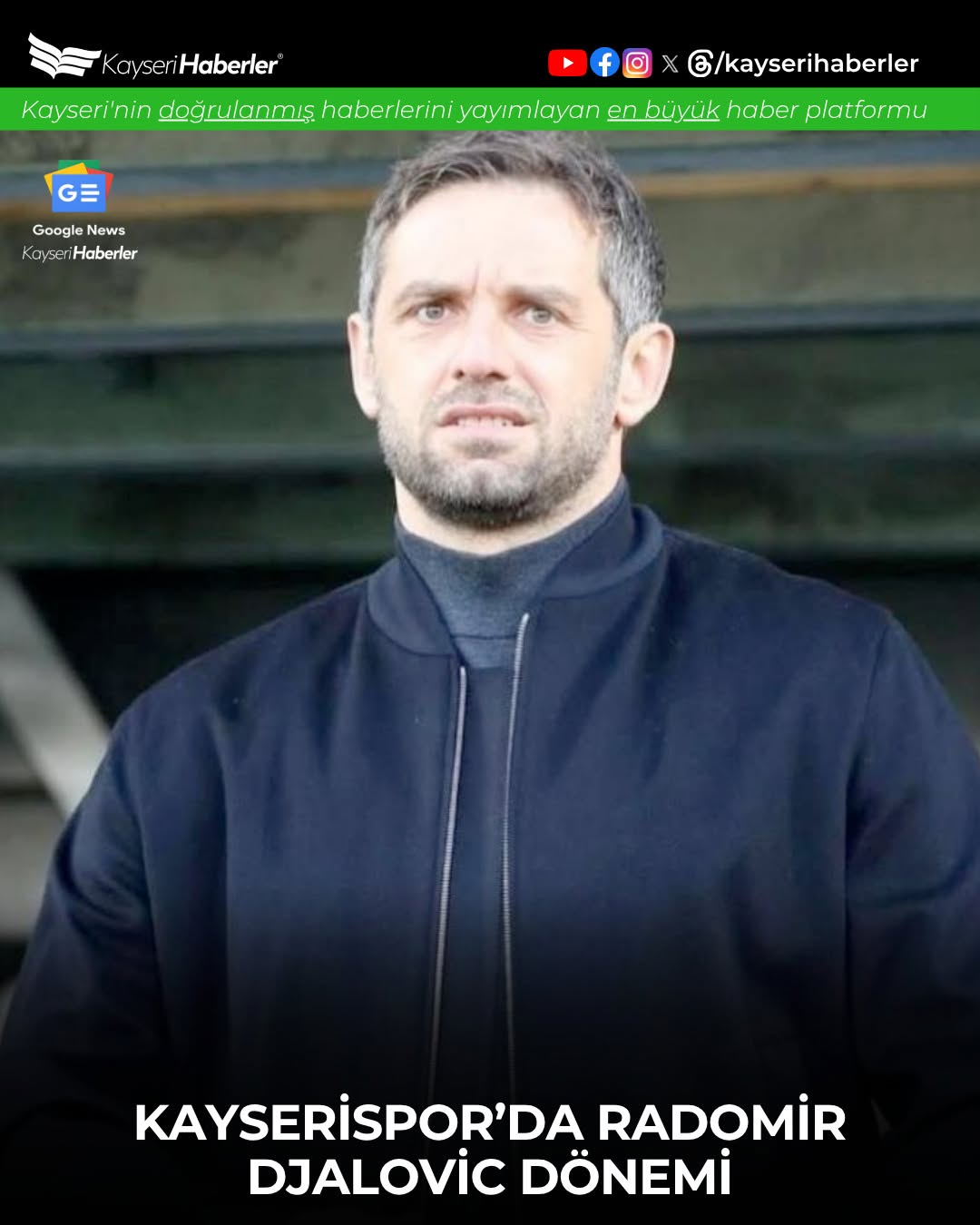 Kayserispor, Yeni Teknik Direktörü Radomir Djalovic ile 1.5 Yıllık Sözleşme İmzaladı