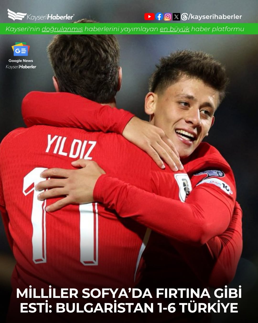 Türkiye, Bulgaristan'ı 6-1 Mağlup Ederek FIFA Dünya Kupası Elemelerinde Fırtına Gibi Esiyor