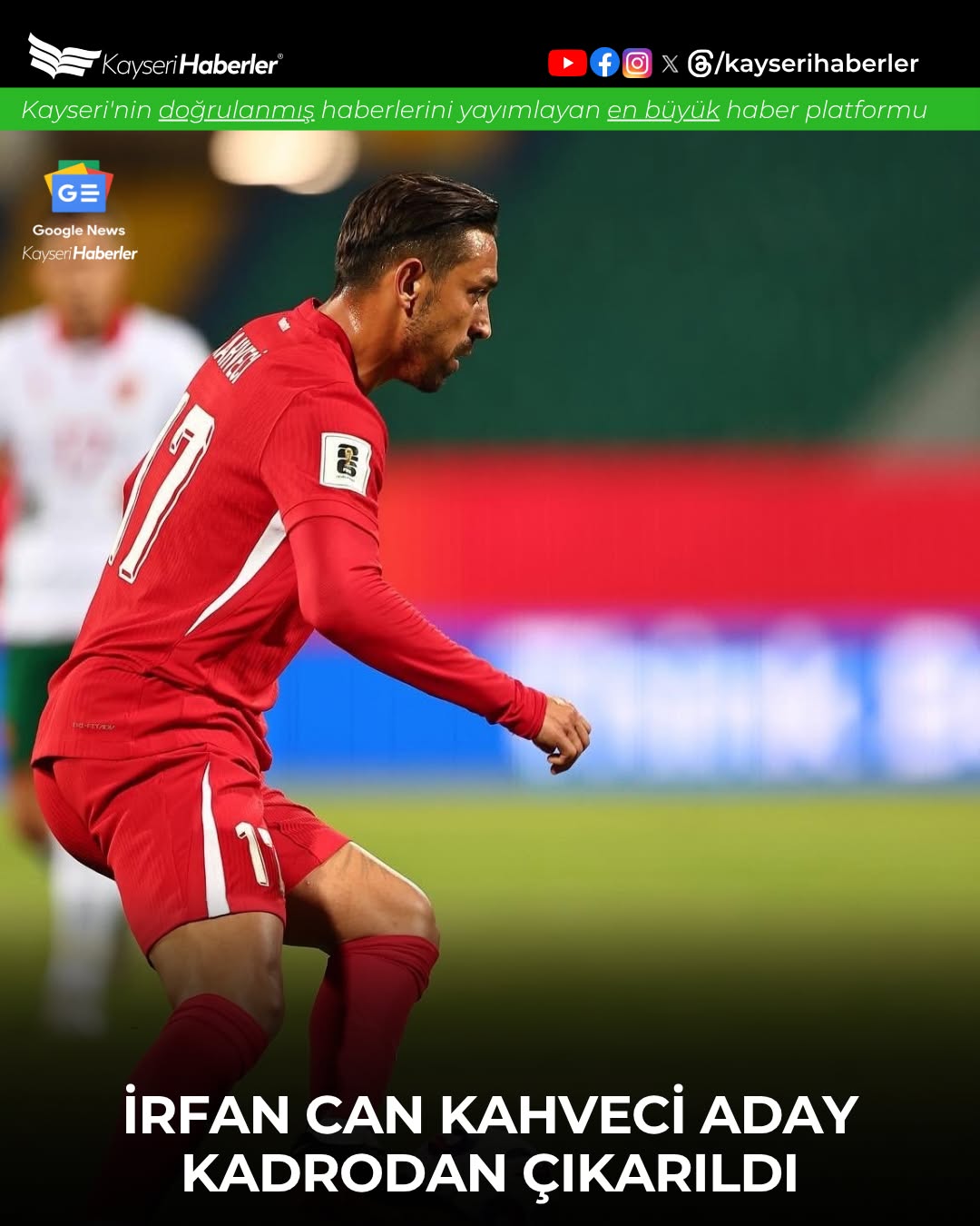 İrfan Can Kahveci, Milli Takım Kadrosundan Sakatlık Nedeniyle Ayrıldı