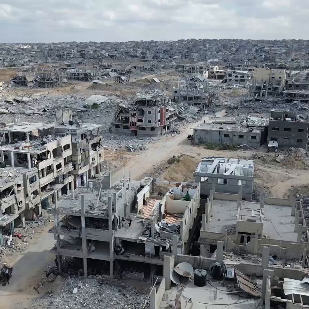 Han Yunus'ta Ateşkes Sonrası Yıkım: Havadan Görüntüler Ortaya Çıktı