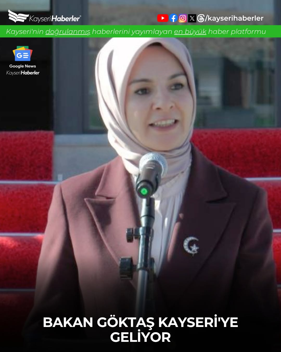 Bakan Göktaş, Kayseri'de Huzurevi Temelini Atacak ve Alzheimer Merkezini İnceleyecek