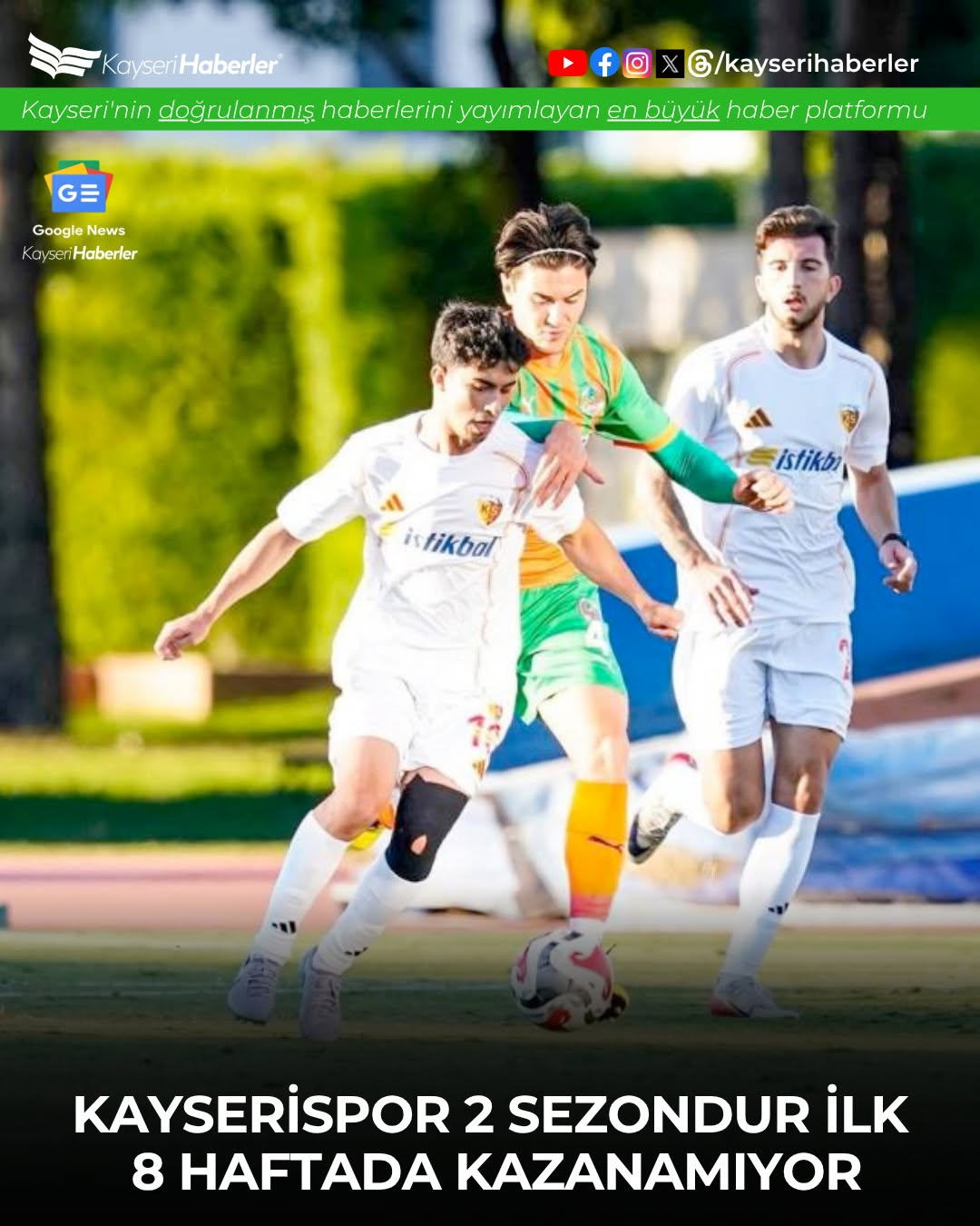 Kayserispor'da Galibiyet Krizi: İki Sezondur İlk 8 Haftada Kazanamıyor