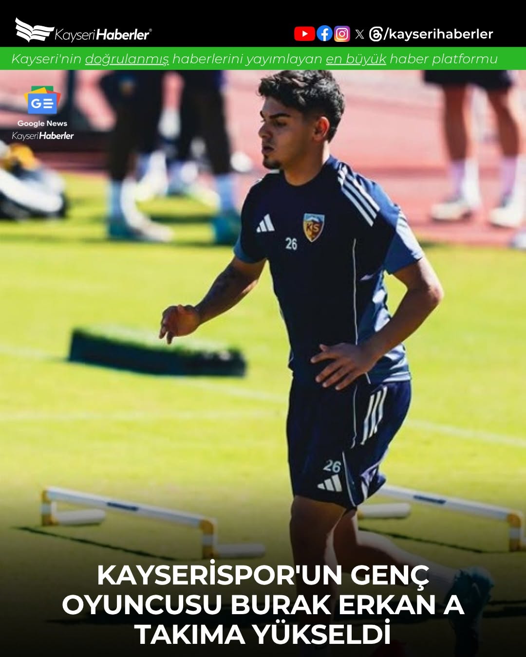 Kayserispor'un Genç Yeteneği Burak Erkan A Takım Kadrosuna Yükseldi