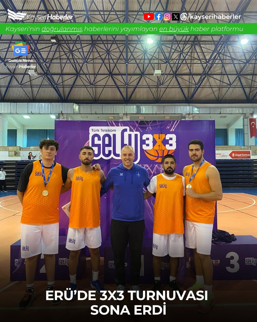 Erciyes Üniversitesi 3x3 Basketbol Turnuvası'nın Şampiyonu Spor Bilimleri Fakültesi Oldu