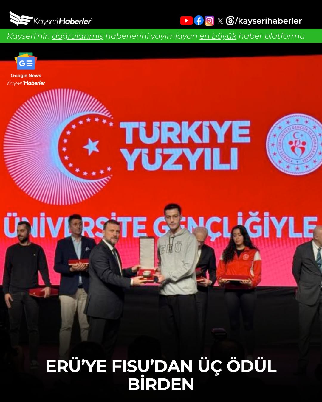 Erciyes Üniversitesi, FISU'dan Üç Önemli Ödülle Döndü