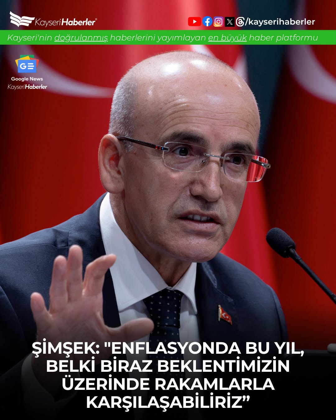 Hazine ve Maliye Bakanı Mehmet Şimşek'ten Enflasyon Açıklaması: Yıl Sonu Tahmini Açıklandı