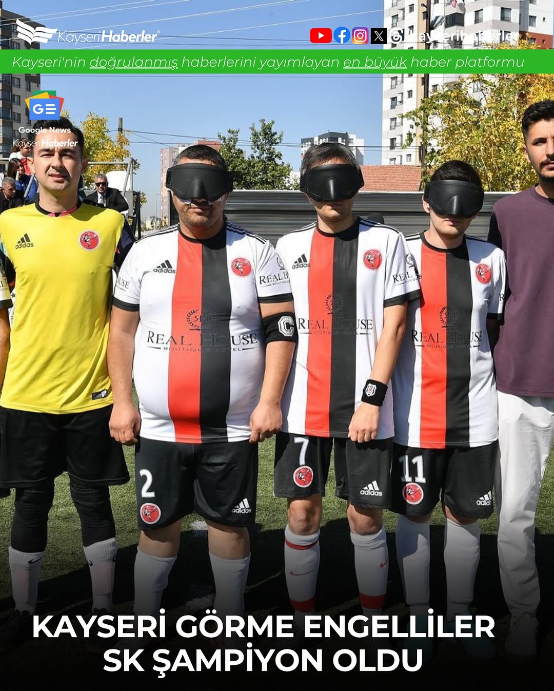 Kayseri Görme Engelliler Spor Kulübü, Görme Engelliler Süper Lig'inde Şampiyon Oldu