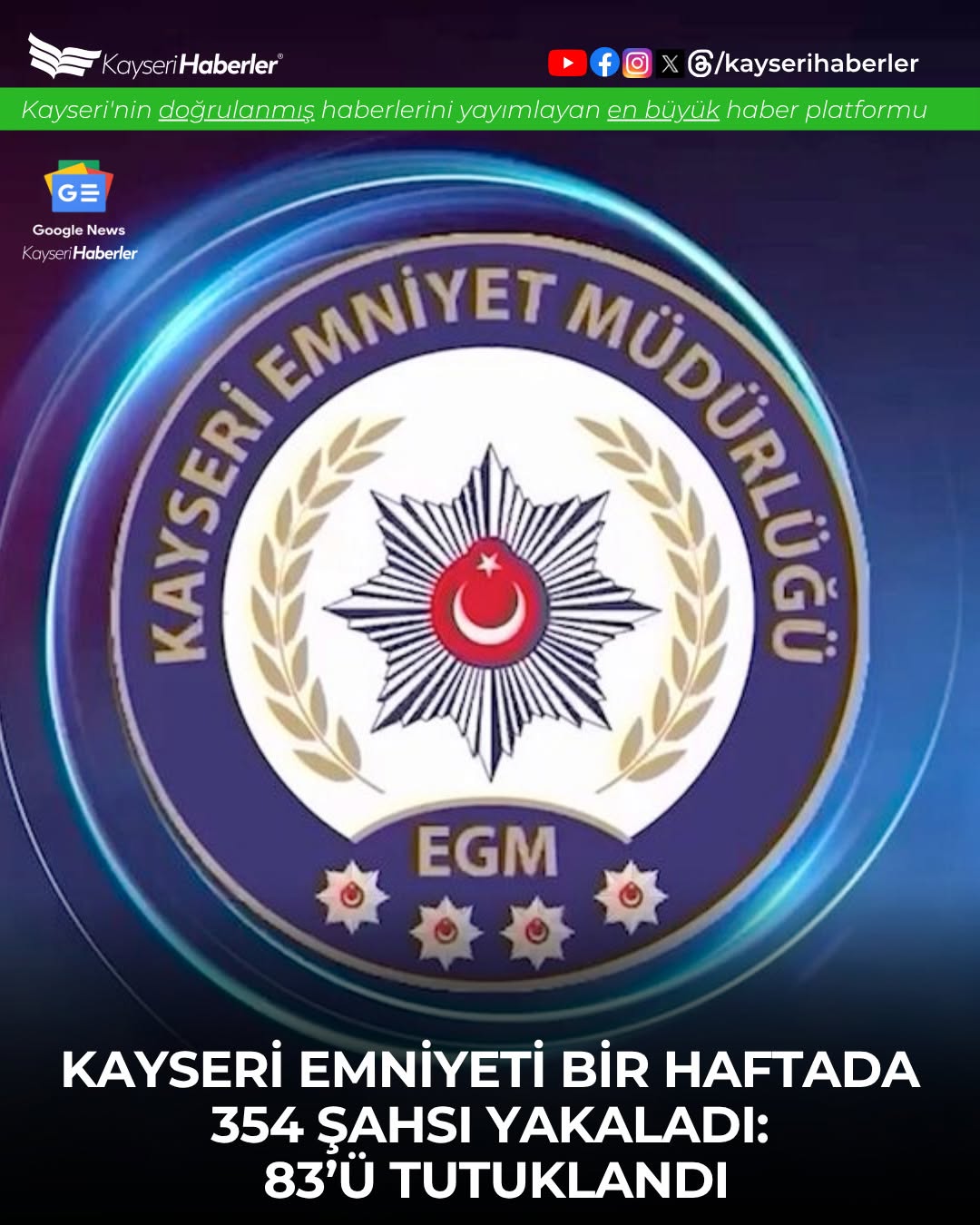 Kayseri'de 6 Günlük Asayiş Operasyonları: Silahlar Ele Geçirildi, Aranan Şahıslar Yakalandı