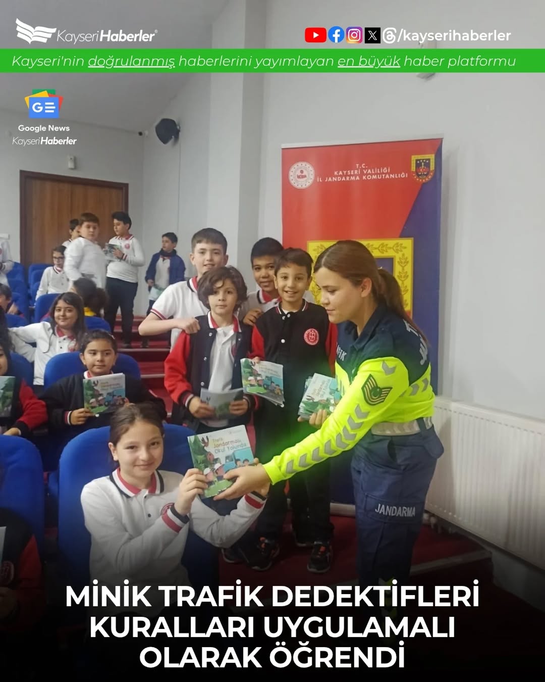 Kayseri'de Trafik Dedektifleri Projesi ile 142 Öğrenciye Uygulamalı Trafik Eğitimi