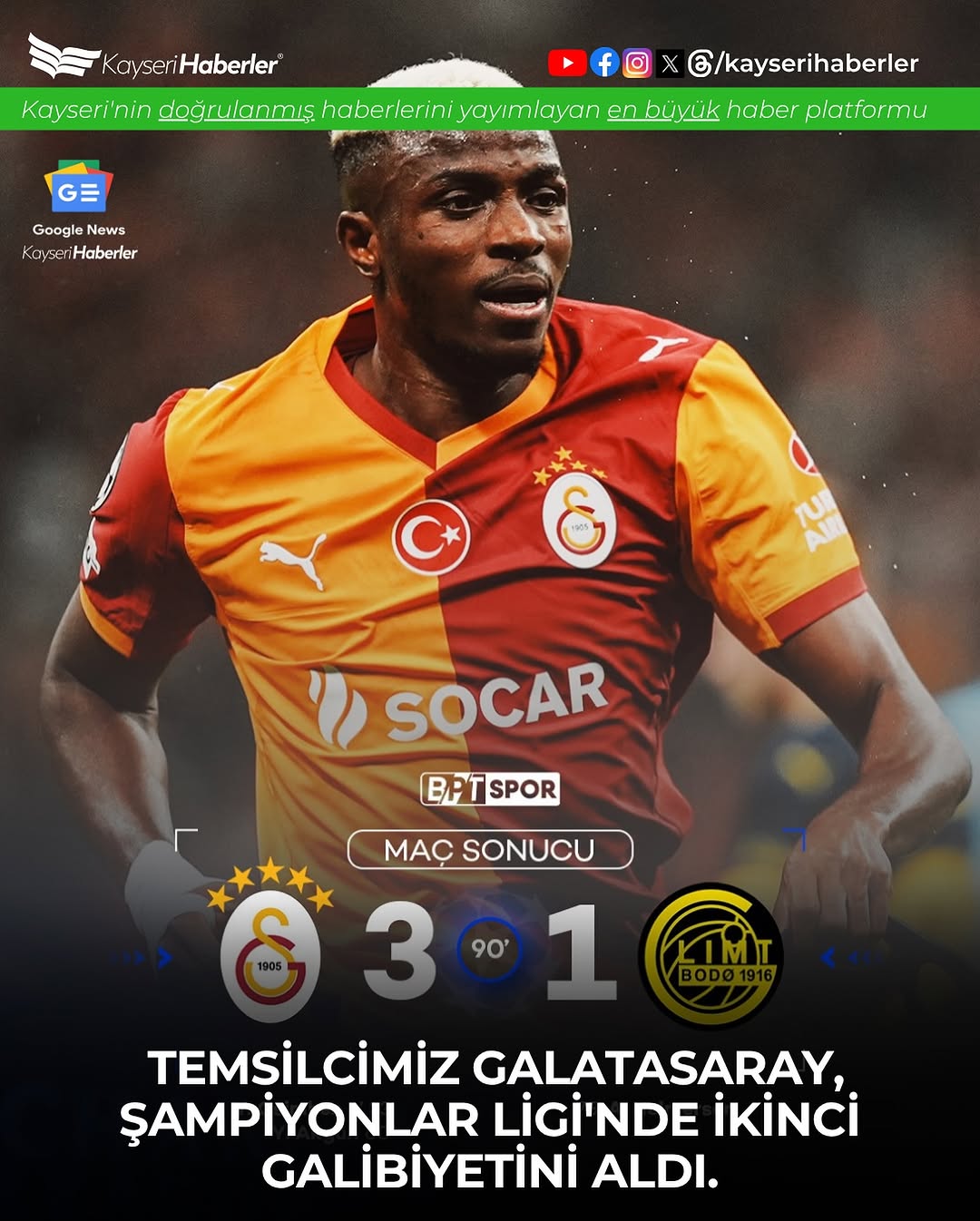 Galatasaray, Şampiyonlar Ligi'nde ikinci galibiyetini aldı