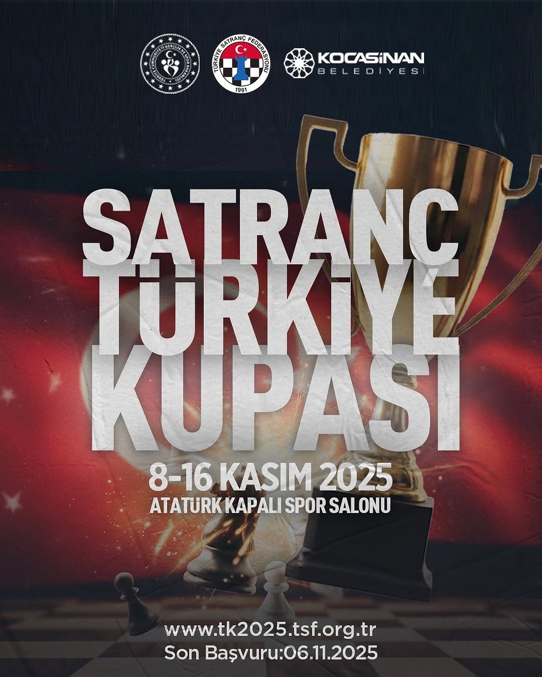 Satranç Türkiye Kupası 2025, Kayseri'de Gerçekleştirilecek