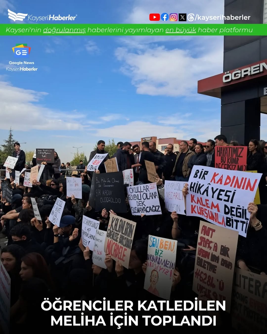 Kayseri'de Meliha Keskin İçin Sessiz Oturma Eylemi ve Adalet Arayışı