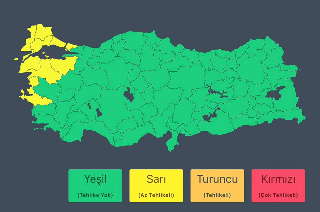 Kuzeybatı İllerinde Fırtına Uyarısı: 24 Ekim Cuma Günü Etkili Olacak