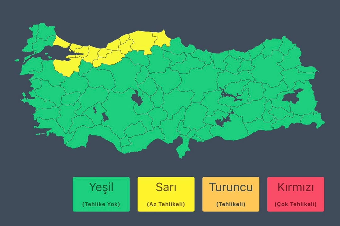 Marmara ve Batı Karadeniz'de 25 Ekim Cumartesi Günü Kuvvetli Sağanak Bekleniyor