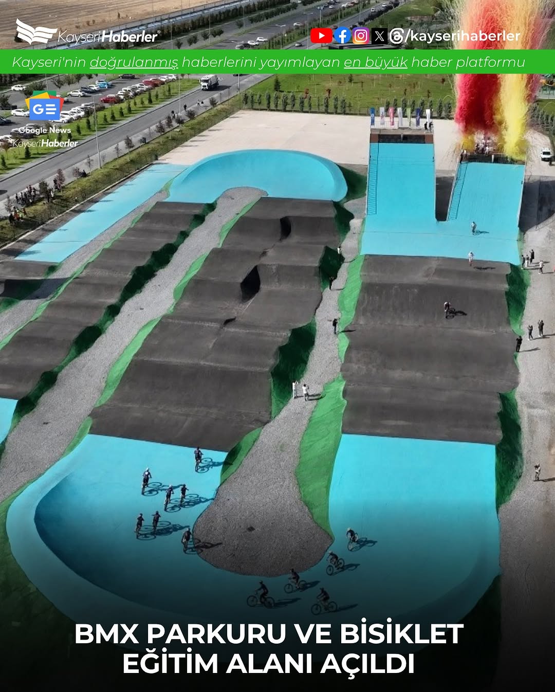 Kayseri'ye BMX Parkuru ve Bisiklet Eğitim Alanı Kazandırıldı