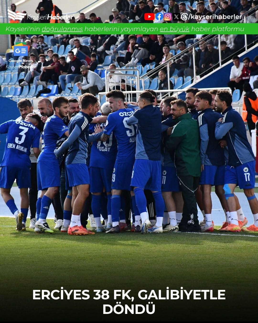 Erciyes 38 FK, Kırıkkale FK'yi Deplasmanda 2-0 Mağlup Etti