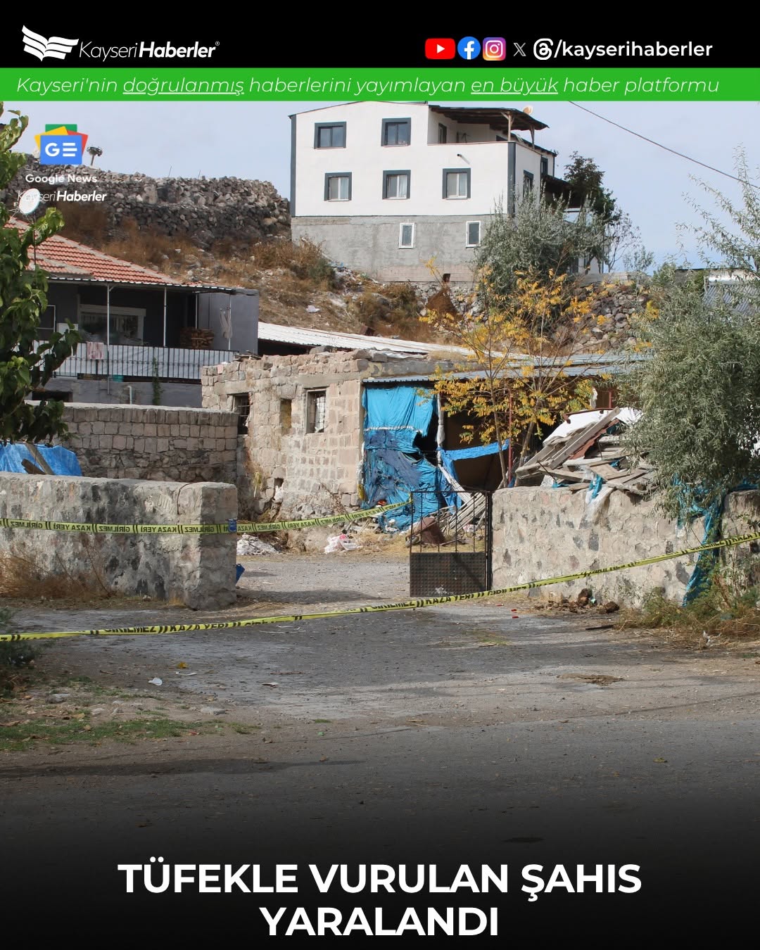 Kayseri'de Tartışma Silahlı Saldırıya Dönüştü: Bir Kişi Yaralandı