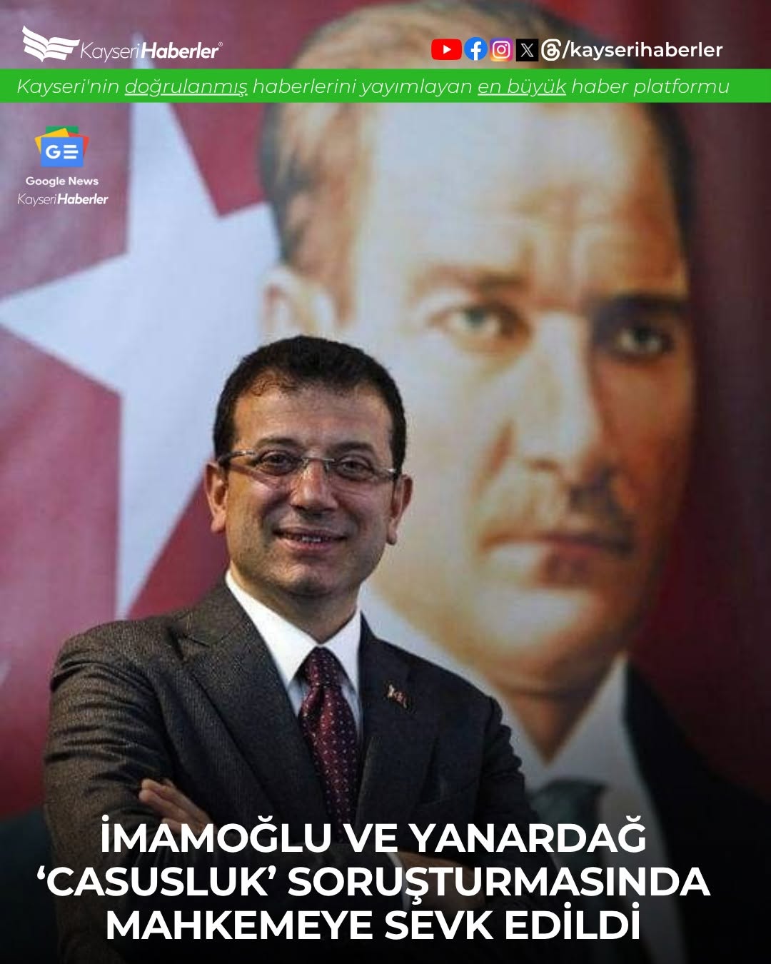 Ekrem İmamoğlu, Merdan Yanardağ'ın Casusluk Soruşturmasında Tutuklama Talebiyle Hakimliğe Sevk Edildi