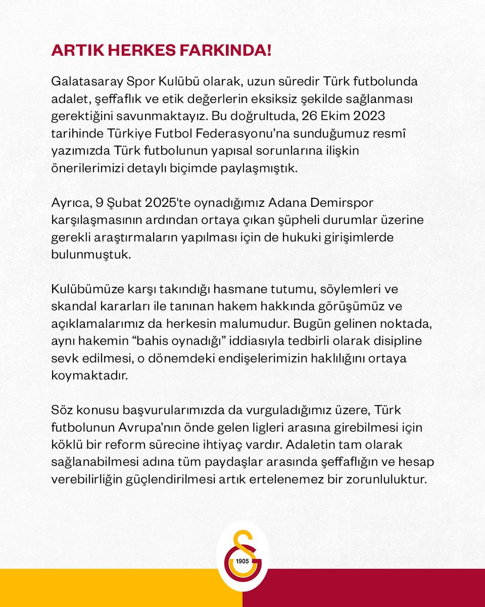 Galatasaray'dan Zorbay Küçük Açıklaması: Bahis İddiası Endişeleri Haklı Çıkardı