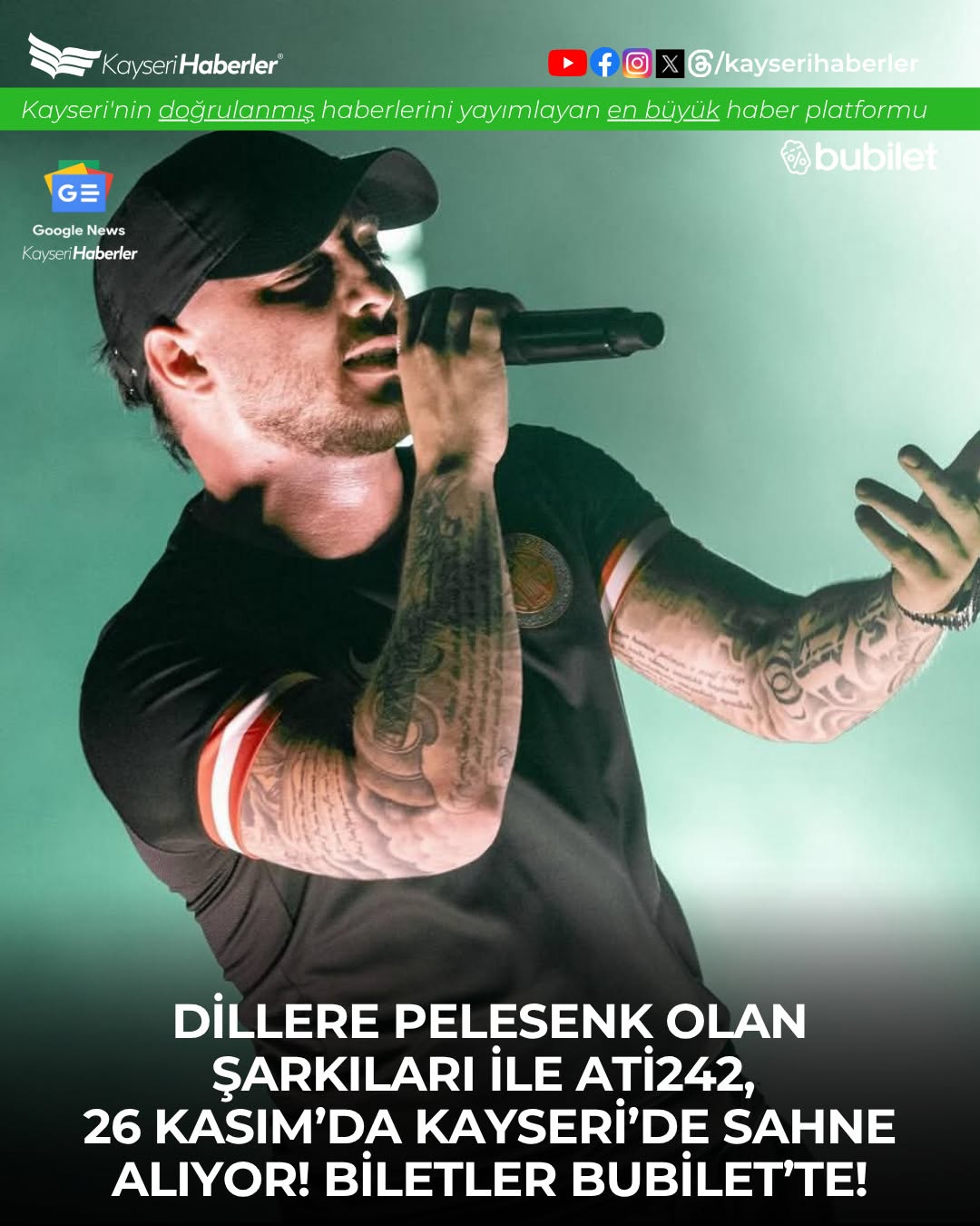 Ati242 Kayseri Konseri: Biletler Bubilet'te Satışta