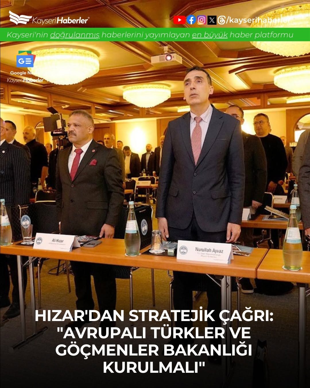 Avrupalı Türkler İçin Bakanlık Kurulması Çağrısı