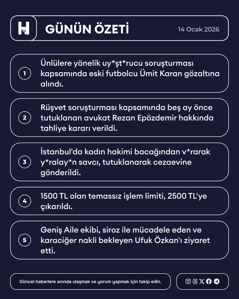 14 Ocak 2026 Gündem Özeti
