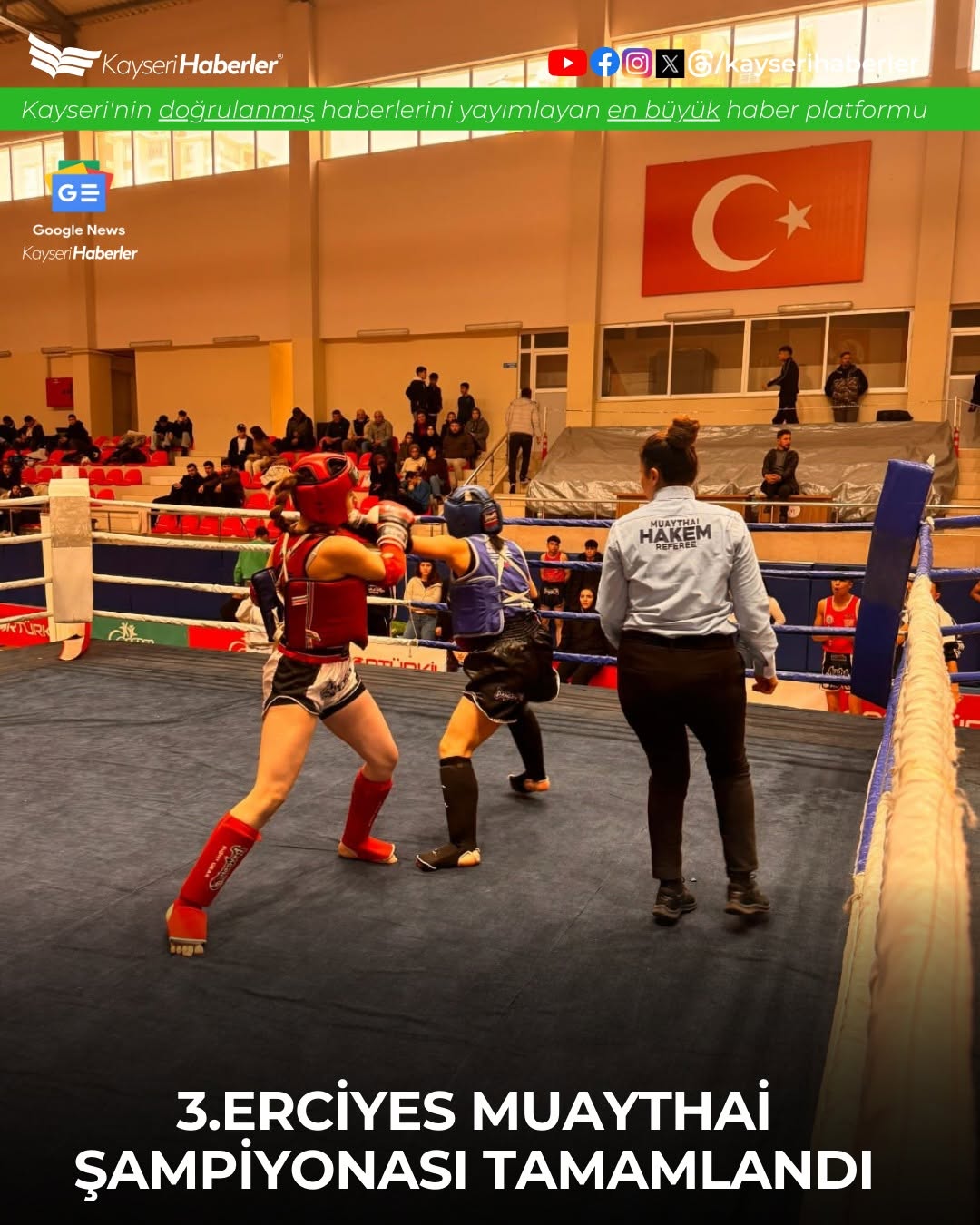 Kayseri'de Gerçekleşen Erciyes Muaythai Şampiyonası Tamamlandı