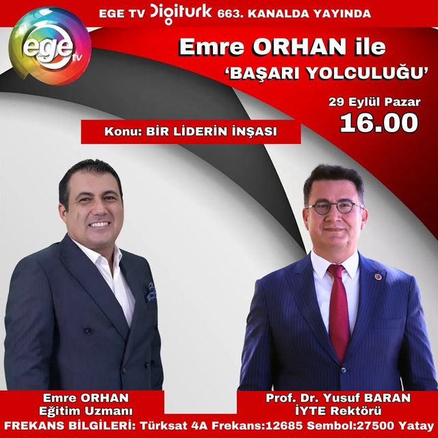 Rektör Prof. Dr. Yusuf Baran Ege TV'de Konuk Olacak